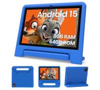 ApoloSignage 2025 Android 15 Kids Tablet, 10 Inch HD Display, Octa-Core Processor, 8GB RAM, 64GB ROM (Expandable to 1TB), with Kids Space, Parental Controls, Long-Lasting Battery (Blue)