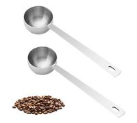 APOMOONS 2 Pieces Coffee Scoop Tablespoon Scoops with Long Handle 15 ml Stainless Steel Coffee Measuring Spoon for Ground Coffee Loose Tea Milk Brewin and Powder