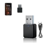 APOMOONS Bluetooth 5.1 AUX Adapter for Car & Home Stereo, USB & 3.5mm Dual Mode Audio Receiver, Hands Free Calling with Built in Mic, Plug and Play Wireless Music Adapter Black