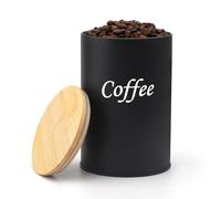 APOMOONS Coffee Jar, Storage Jars, Black, Airtight, Coffee Container for Coffee Beans, Ground Coffee, Coffee Capsules, Coffee Pods, Coffee Storage, Coffee Tin for Coffee Bar