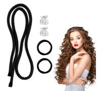 APOMOONS Heatless Curls Band, 1.6 m Overnight Curls with 2 Hair Bobbles and 2 Clips, Blowout Hair Overnight Curls Without Heat for Long Hair and Short Hair (Black)
