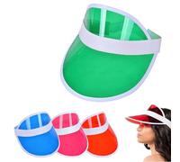 APOMOONS Unisex Sun Visor, 4 PCS Visor Hat 80s Fancy Dress Pub Golf Visor in 4 Neon Colours for Golf, Tennis, Poker Party and Baseball