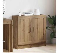 aponka 80cm wooden storage cabinet with 2 doors - artisan oak