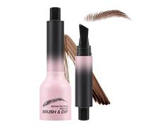 Apooliy Brow Fection Angled Brush & Dip,Waterproof Eyebrow Gel,Hair-Like Strokes Eyebrow Pen,Pressed Wild Brow Pencil,Long Lasting