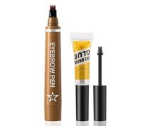 Apooliy Microblading Eyebrow Pen,Waterproof Eyebrow Pencil With Micro 4-Fork Tip,Long Lasting Eye Brow Pen & Clear Brow Gel Set,Eye Makeup Pencil for Women,Dark Brown
