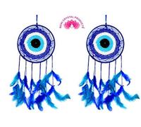 Aport Presents Evil Eye Dream Catcher Wall Hanging for Positive and s Size 35 X 15 Cm Approx Pack of Combo 2 Pc #Aport-173