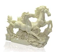 Aport Presents Porcelain Two Running Horses, Victory Horses, Standard, White #Aport-092
