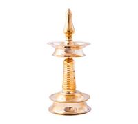 Aport Presents Pure Brass Original Traditional South Fancy Kerela Samay Diya Oil Diwali Puja Lamp, Nilavilakku Golden Nilavilakku Height (6.5 Inch) #SR-613#Aport-613
