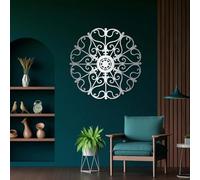 Aportif Metal Scroll Wall Decor, Scroll Wall Art, Wrought Iron Scroll Wall Decor, Heart Wall Decor, Minimalist Wall Decor, Vintage Wall Decor, Wall Decor for Bedroom (Silver, 30"x30" | 76x75 cm)