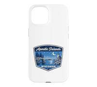Apostle Islands Wisconsin Lighthouse Nature Scenic Travel Case for iPhone 15