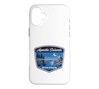 Apostle Islands Wisconsin Lighthouse Nature Scenic Travel Case for iPhone 16 Plus