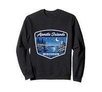 Apostle Islands Wisconsin Lighthouse Nature Scenic Travel Sweatshirt