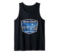 Apostle Islands Wisconsin Lighthouse Nature Scenic Travel Tank Top