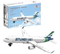 APOSTROPHE Games Commercial Jetliner Building Block Set - 133 Pcs, Ages 10+ Airplane Model Toy