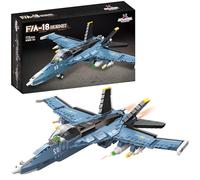 APOSTROPHE Games F/A-18 Hornet Fighter Jet Building Block Set - 772 Pcs - Air Force Jet Building Block Plane Toy for Kids Older Than 10 and Adults - Compatible with All Building Bricks