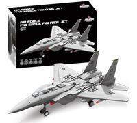 APOSTROPHE Games Fighter Jet Building Block Set - 227-Pcs F-15 Eagle Fighter Jet Building Toys Set - Building Block Plane Toy for Kids Older Than 10 and Adults - Compatible with All Building Bricks