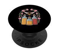 Apothecary Bottles Bee Wreath Floral Cottagecore PopSockets Adhesive PopGrip