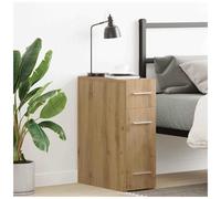 Apothecary Cabinet Artisan Oak 20x45.5x60cm Engineered Wood 3-Drawer Sideboard.