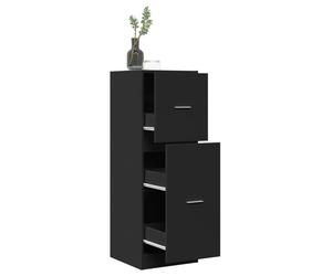 Apothecary Cabinet Black Engineered Wood 40x41x118 cm Tall Modern Storage Office