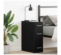 Vidaxl Apothecary Cabinet Black Oak Engineered Wood 20 X 45.5 X 60 Cm, Black