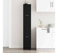 vidaXL Apothecary Cabinet Black oak 30 x 41 x 174.5 cm Engineered wood