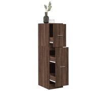Apothecary Cabinet Brown Oak 30x41x118cm Engineered Wood Slim Storage Tall Unit [EEK: Yes]