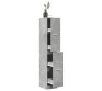 Apothecary Cabinet Concrete Grey 30x41x174.5cm Engineered Wood with Drawer Tall.