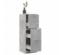 Apothecary Cabinet Concrete Grey 40x41x118cm Engineered Wood Narrow with Drawers