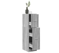 Apothecary Cabinet Grey Sonoma 30x41x118cm Engineered Wood 4 Drawer Slim Modern