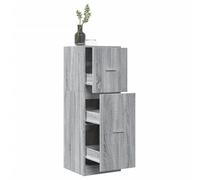 Apothecary Cabinet Grey Sonoma 40x41x118cm Engineered Wood Modern Storage Shelf