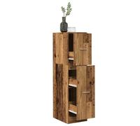 Apothecary Cabinet Old Wood 30x41x118 cm Engineered Wood 3-Drawer Modern Compact