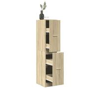 Apothecary Cabinet Sonoma Oak 30x41x144.5cm Engineered Wood Tall Storage SlimFit