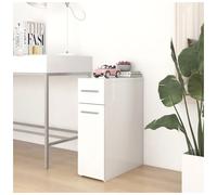 Apothecary Cabinet White 20x45.5x60cm Engineered Wood 3 Drawer Modern Sideboard