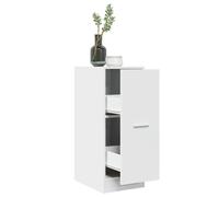 Apothecary Cabinet White 30x41x77.5cm Engineered Wood 2-Drawer Modern Minimalist