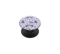 Apothecary Toile Shadow Violet Purple White Pattern PopSockets Adhesive PopGrip
