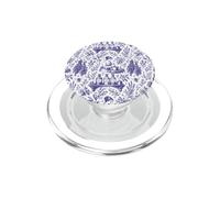Apothecary Toile Shadow Violet Purple White Pattern PopSockets PopGrip for MagSafe