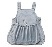 apott Cat Carrier Apron Fleece Pet Sling Dog Front Chest Carry Kitten Sleeping Bag Hands-Free for Indoor Outdoor Travel Grey