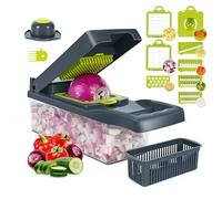 APOVIA Multi-Functional 14 in 1 Vegetable Chopper and Dicer | Vegetable Slicer & Cheese Grater | Mandoline Slicer, Onion, Garlic, Carrot and Potato Chopper | Kitchen Tools and Gadgets