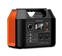 Apowking Portable Power Station 300W Rated (600W Peak), 256Wh LiFePO4 Battery, Solar Power Bank with 2 110V AC Outlets, Pure Sine Wave, Solar Generator for the