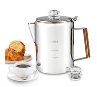 APOXCON Coffee Maker Percolator Pot 304 Stainless Steel for Camping Outdoor Traveling Stovetop Fast Brew Kettle 9 Cups