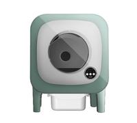 APP Control Automatic Cat Litter Box Self Cleaning with Exhaust and Deodorization Gravity Sensor High Sided Scoop Cat Litter Box for Cats Within 12kg Green and White 72L Capacity (UK)