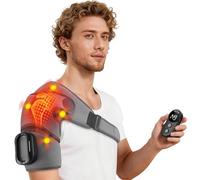 App Control Heated Shoulder Pad, 3 Modes & 6 Heat Settings Shoulder Massage Device, Wireless Heated Shoulder Massage Pad, with 5000 mAh Battery & LED Touch Panel, Gifts for Men Women (D-Grey)