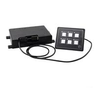 APP Controlled 6P Membrane Waterproof Switch Panel Compatible for Car and Marine 11 30V DC, Includes Backlight Module and Safety Fuse