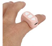 App Page Turner, Tiktok Bluetooth Smart Finger Remote with 3 Buttons Control, Stable Signal, Easier to View Electronic Books, Video, Filming, Give A Like (Pink)