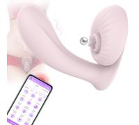 APP Remote Control Vibrator Adult Sex Toys for Women, Butterfly G Spot Vibrator with 10+ Licking & Vibrating Modes,Bluetooth Long Distance Vibrating Panty App for Couples (Pink)