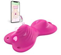 APP Remote Control Vibrator-Novelties Clit Stimulator Sit and Ride Women Sex Toy with 9+9 Vibration Modes Dual Motor Clit Wearable Vibrator Adult Sex Toy for Female Pleasure Pink