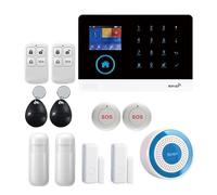 APP Remote Control Wireless Home Security WIFI GSM SOS Alarm System With Camera RFID Card Arm Disarm Remote Monitoring(PG103-2G-C.)