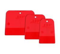 APP STS - Plastic Spatula | Perfect Accessory for Body Sealant, Sealant, Scraper, DIY | Three Sizes for Different Jobs | Red | Pack of 3
