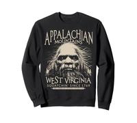 Appalachian Mountains WV Bigfoot 1769 Sasquatch Ivory Art Sweatshirt