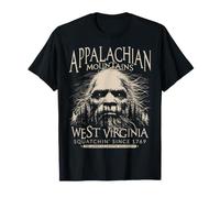 Appalachian Mountains WV Bigfoot 1769 Sasquatch Ivory Art T-Shirt